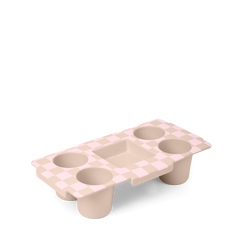 Top o' the to Ya - Checkered Linen/ Pink Marshmallow J5