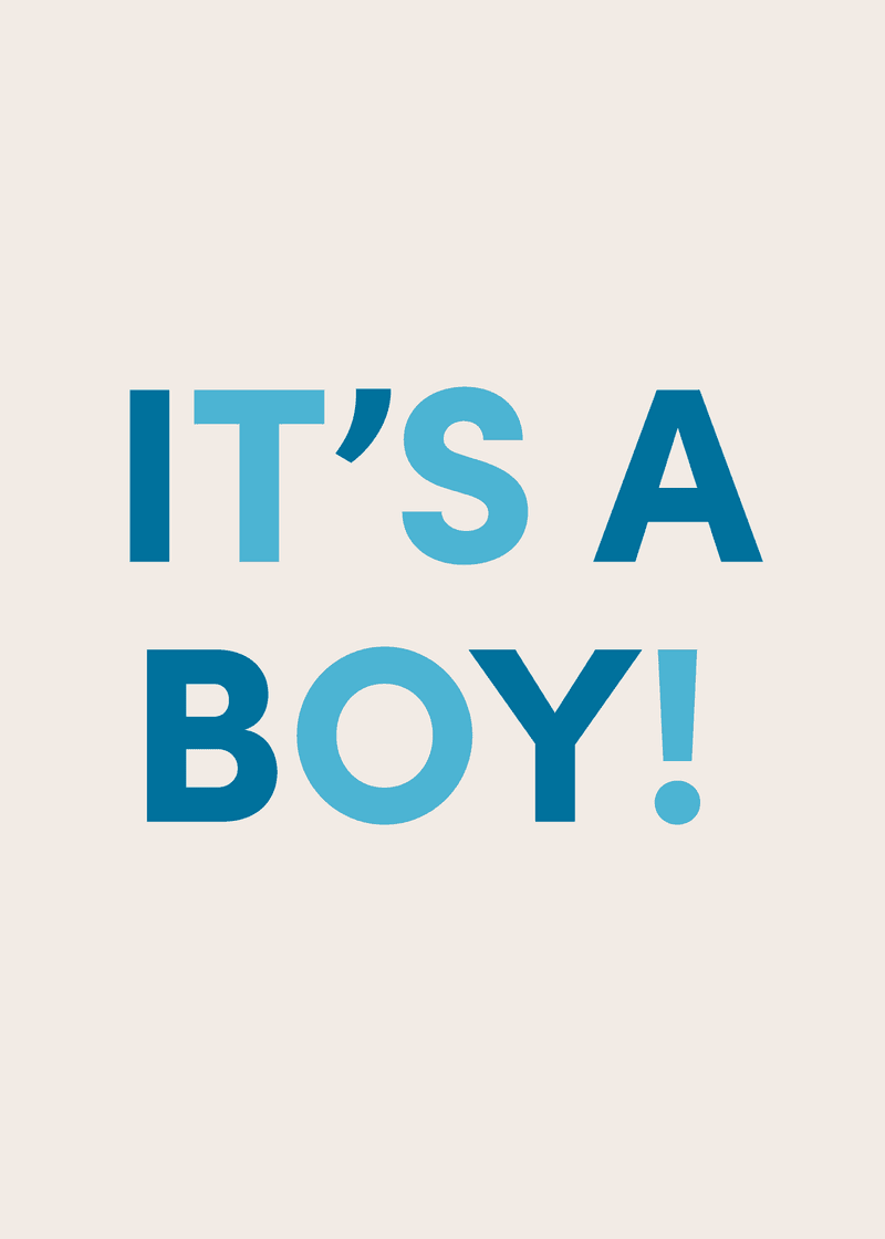 It's A Boy Greeting Card G6