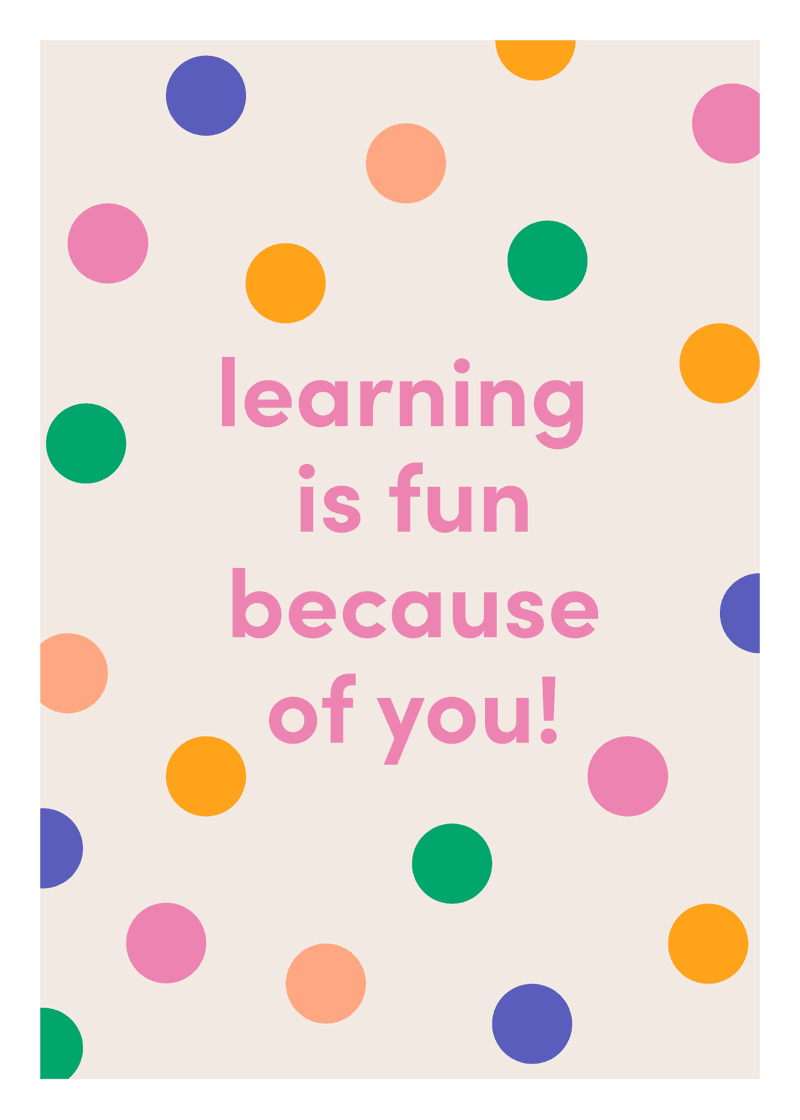 Learning is Fun Greeting Card Z4