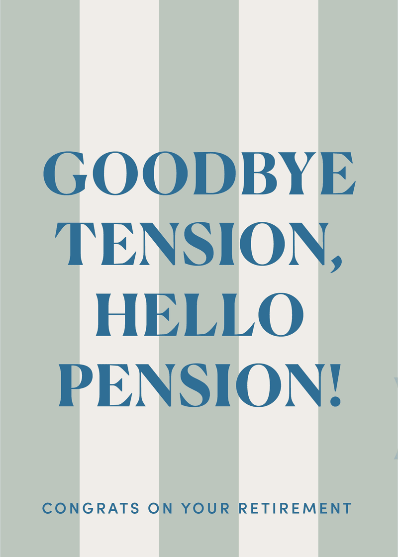Hello Pension Greeting Card T6