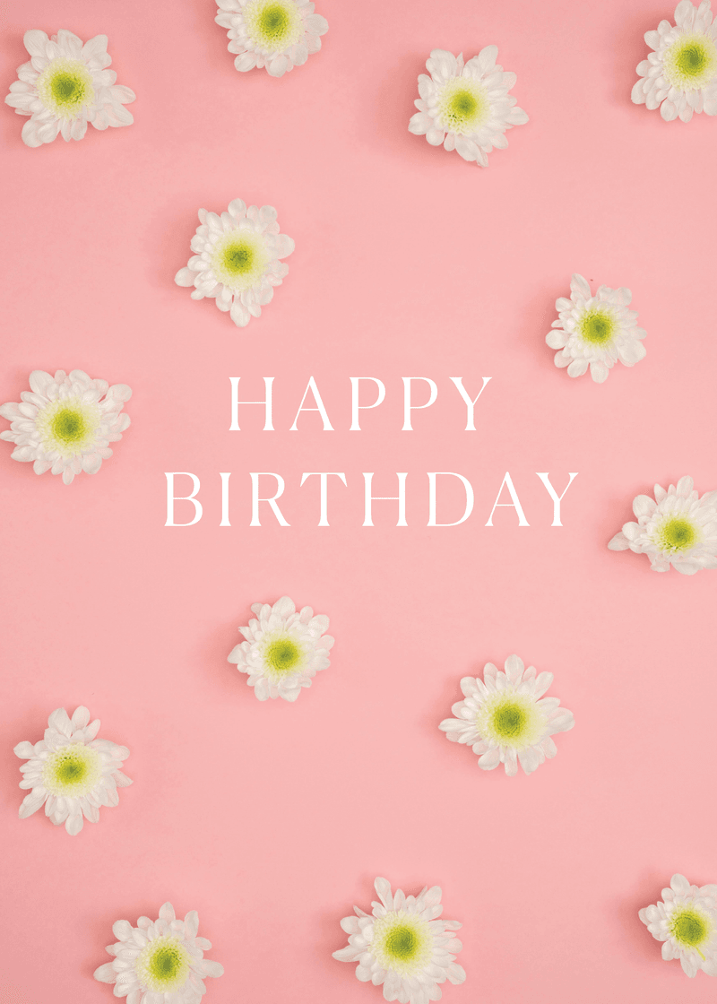 Happy Birthday Flowers Greeting Card K6