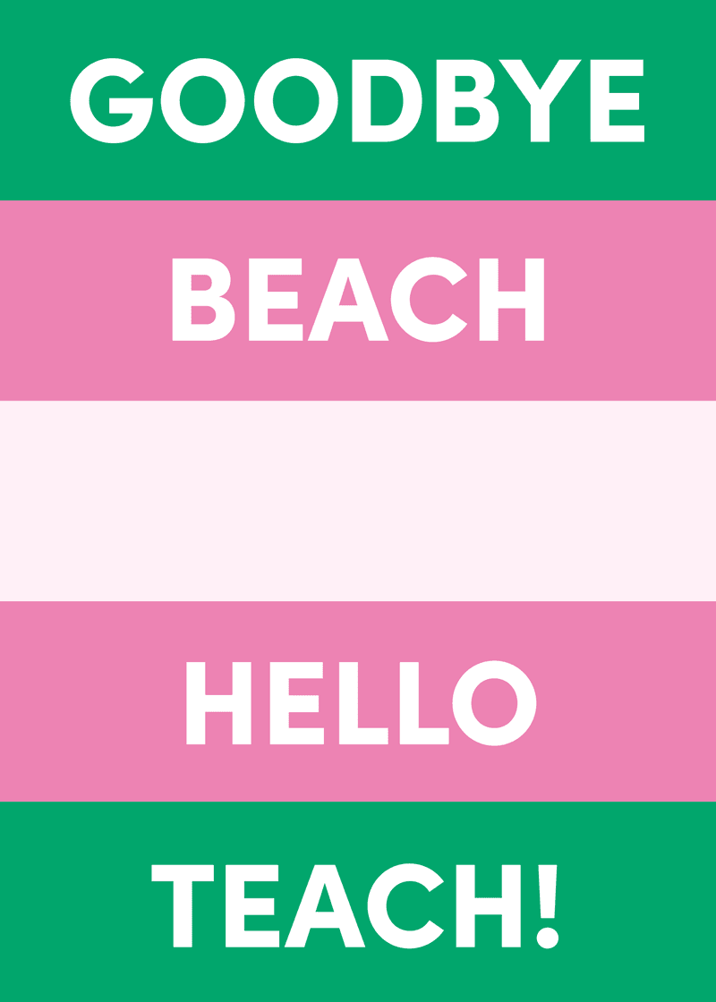 Hello Teach Greeting Card C5