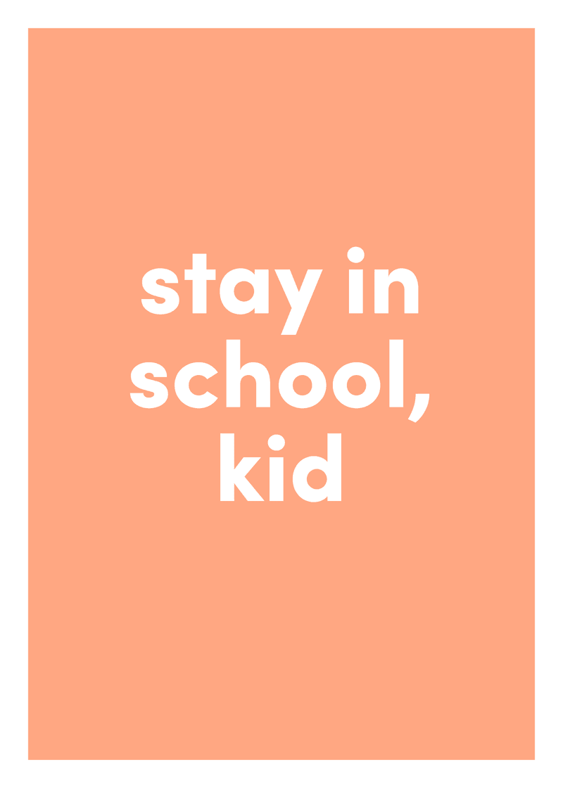 Stay in School Greeting Card K5