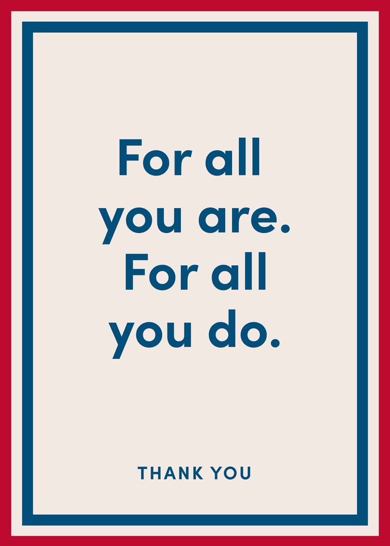 Thank You For All You Do Greeting Card D8