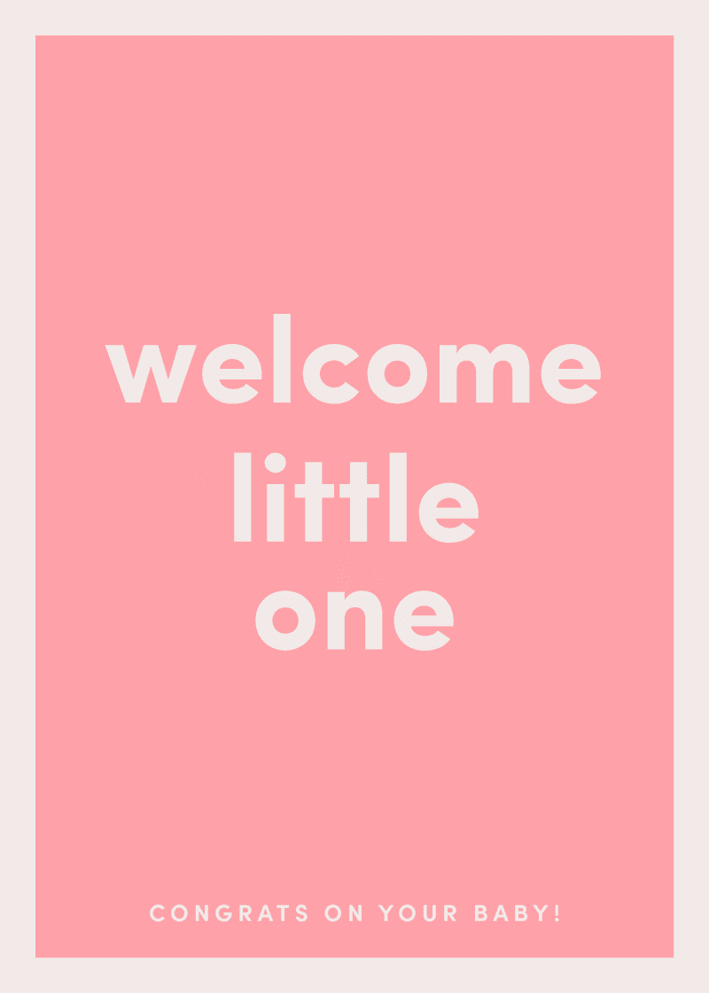 Welcome Little One Greeting Card F4