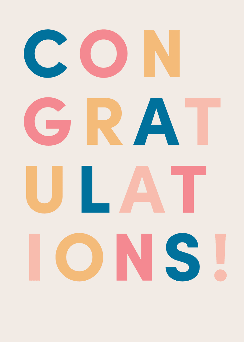 Congratulations Greeting Card W8