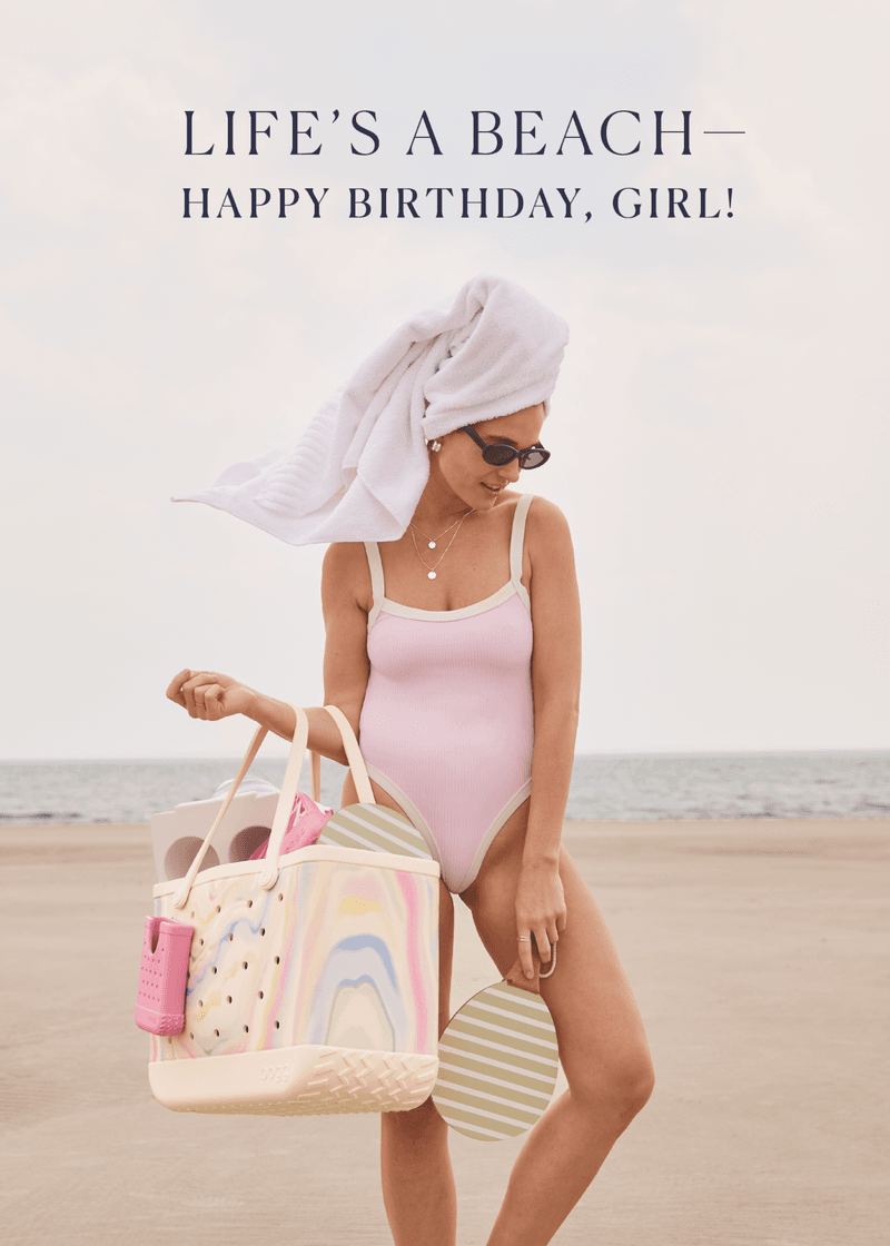 Happy Birthday Beach Greeting Card H5