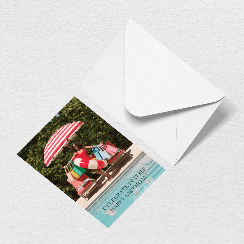Happy Birthday Umbrella Greeting Card N6