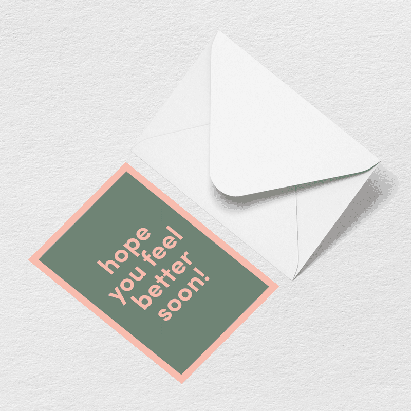 Feel Better Soon Greeting Card E4