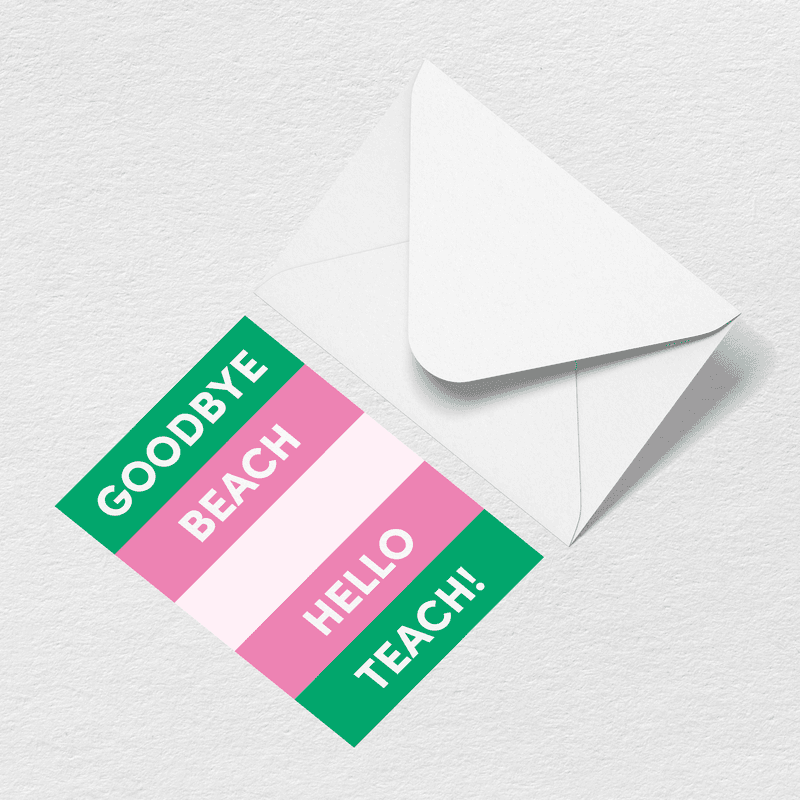 Hello Teach Greeting Card C5