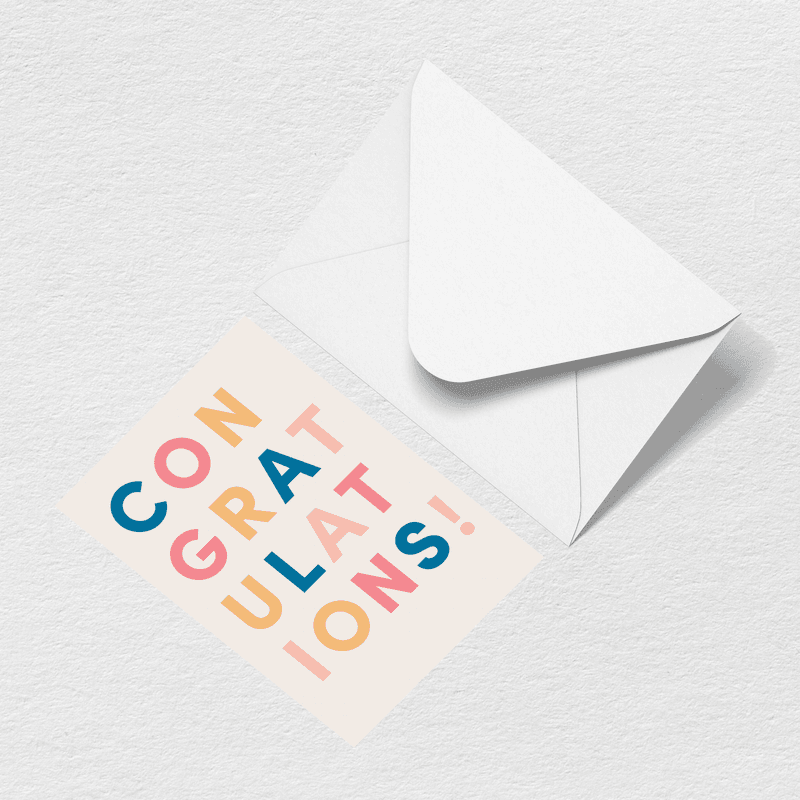 Congratulations Greeting Card W8
