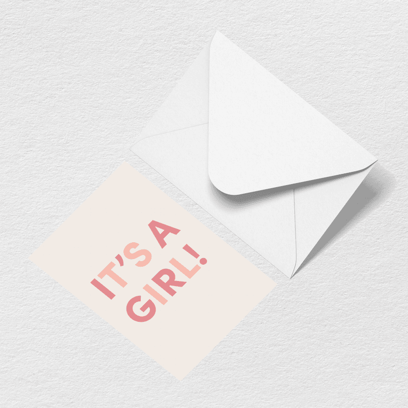 It's A Girl Greeting Card L7