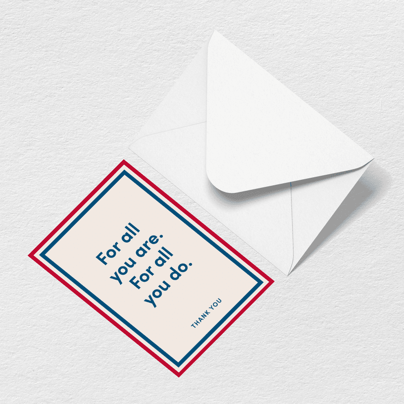 Thank You For All You Do Greeting Card D8
