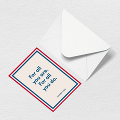 Thank You For All You Do Greeting Card D8