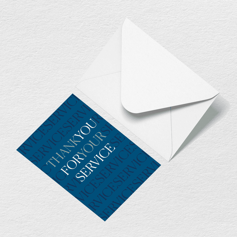 Thank You For Your Service Greeting Card A1