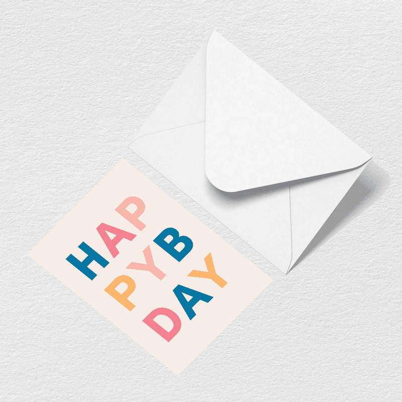Happy Birthday Letters Greeting Card R5