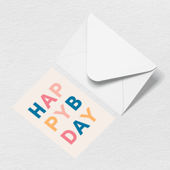 Happy Birthday Letters Greeting Card R5