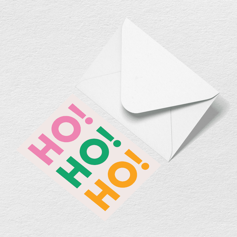 Ho Ho Ho Greeting Card M8