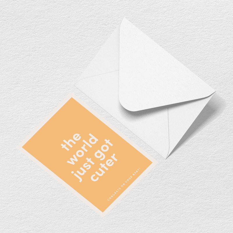 World Just Got Cuter Greeting Card W4