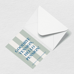 Hello Pension Greeting Card T6