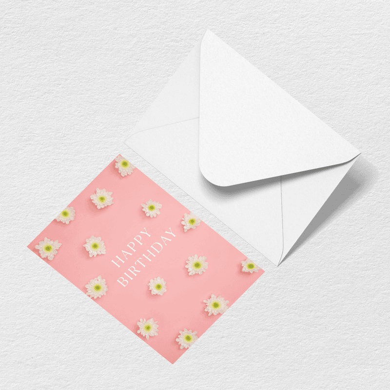 Happy Birthday Flowers Greeting Card K6